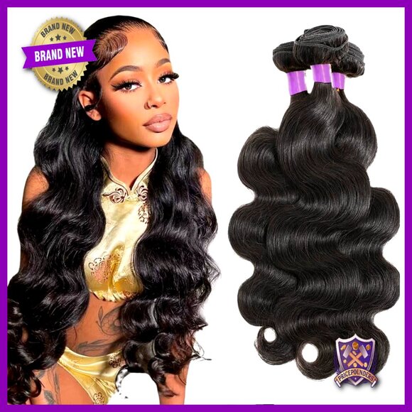Body Wave Human Hair Extensions 20-24 Inch Brazilian Virgin Bundles